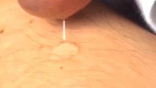 Throbbing cock and precumming