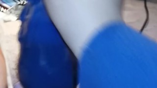 massaging my large kelvin bad dragon with him lube