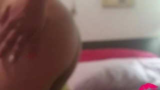 Sexy Bed Striptease & Touching my Tight Shaved Pussy for the Camera