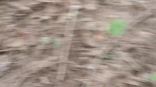 Boy pissing and wanking outdoor