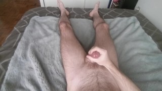 An intense fleshlight creampie, then rubbing my dick gravy all over my body