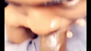 Sucking My dildo