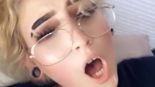 submissive gets soaking from masturbating