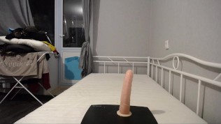 Sexy_Borsch fucks herself in the ass and jumps on a huge dildo 
