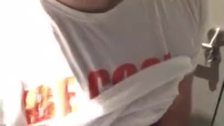 arab gape his ass in public toilet, caught by step brother