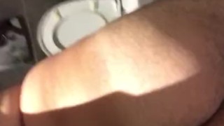 arab gape his ass in public toilet, caught by step brother