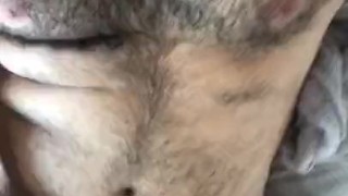 Arab boy cums big load and plays with after shower