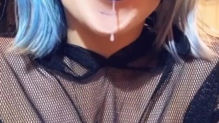 Sloppy Baby Drools on Ball Gag