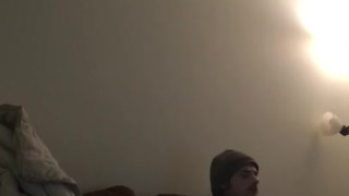 Brunette solo plays with hairbrush Explosive finish