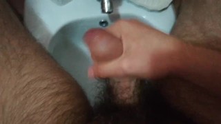 Almost caught masturbating in the bathroom
