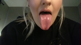 long tongue drool porn