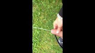 Piss on the graffiti wall public