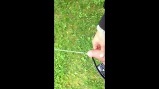 Piss on the graffiti wall public