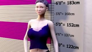 Girl Growing into Very Tall Woman with Huge Boobs