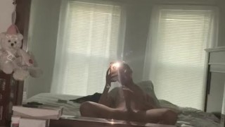 MIXED TEEN JERKS OFF IN MIRROR