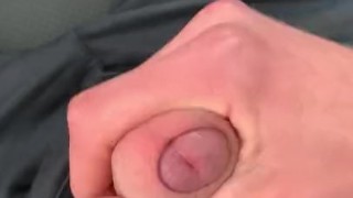 Jerking on parking lot in PORSCHE, stud moaning