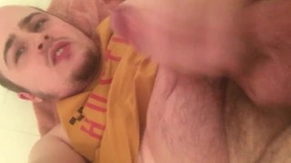 Load of Cum on My Tongue before bed. Soft to Hard Cumslut!