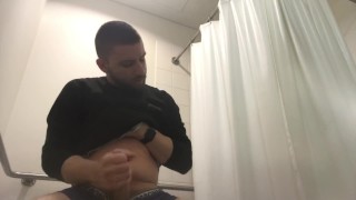 work bathroom wank