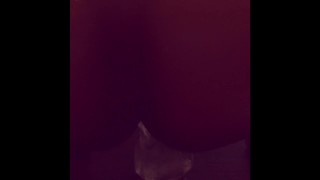 Ebony Milf Rides Clear Dildo Until She Squirts All Over Floor