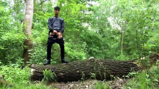 Piss from a tree trunk