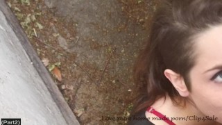 Outdoor anal after get caught sucking cock in toilet! (2)