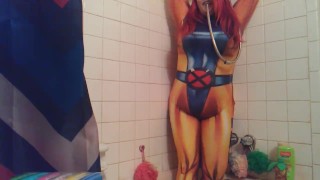 Jean Grey Tied Up and Inflated with Water