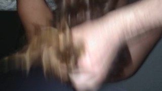 Rough blowjob then creampie for dirty talking milf