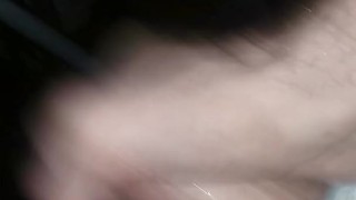 Standing outside in thunder storm masturbating. Jacking off in the rain.