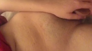teen transboy shakily moans while fucking himself