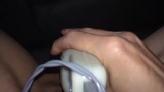 POV electric massager gets me off, orgasmic pussy stimulation