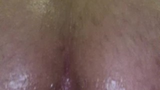 HUGE DILDO in my ass deep