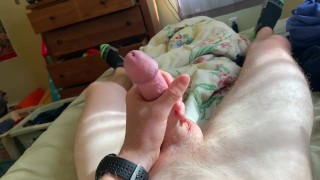 Cum running down my cock without even moving