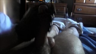 The Black Glove: Male solo cumshot