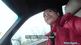 Public Agent Big tits Thai lady loves to suck and fuck cock