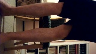 Me jerking off my hairy cock