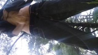 Memorial day in the park! Outside risky public hot tattooed guy w big dick!