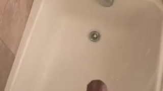 shower stroking. cumshot video coming soon!