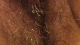 Hairy Pierced Toy Masturbation
