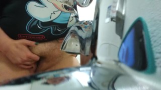 Ellie Plays in bathroom