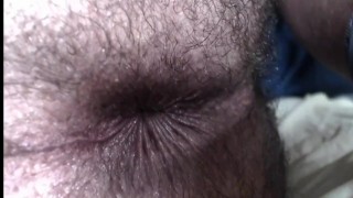 Beefy Ass Jock Greasing and Fingering Tight Hairy Hole