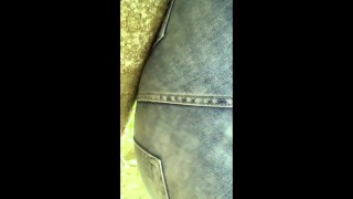 Forest teen fart in jeans