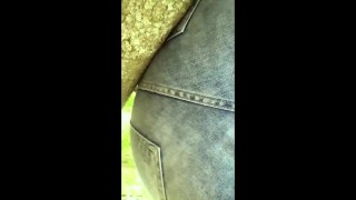 Forest teen fart in jeans