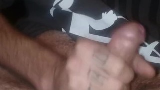 Extreme close up. Big dick tattooed male getting off with porn girls.