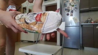 Small pv of farting on a loaf of bread