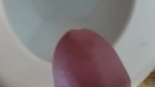 Cumshot after holding it in all morning.