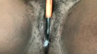 I wish it was your cock rubbing my pussy