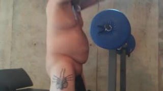 Pumping some iron. 50lbs