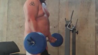 Pumping some iron. 50lbs