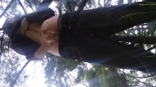 At the park off the nature trail. Verified amateur in risky public nudity.