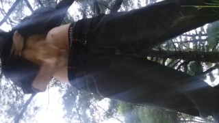 At the park off the nature trail. Verified amateur in risky public nudity.